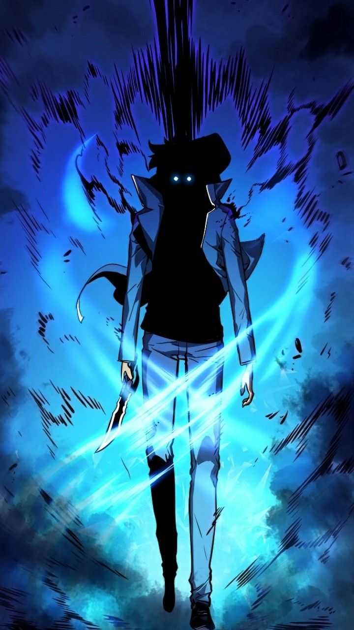Sung Jin-Woo Solo Leveling blu, manhwa, 720x1280 Full HD Verticale, Smartphone