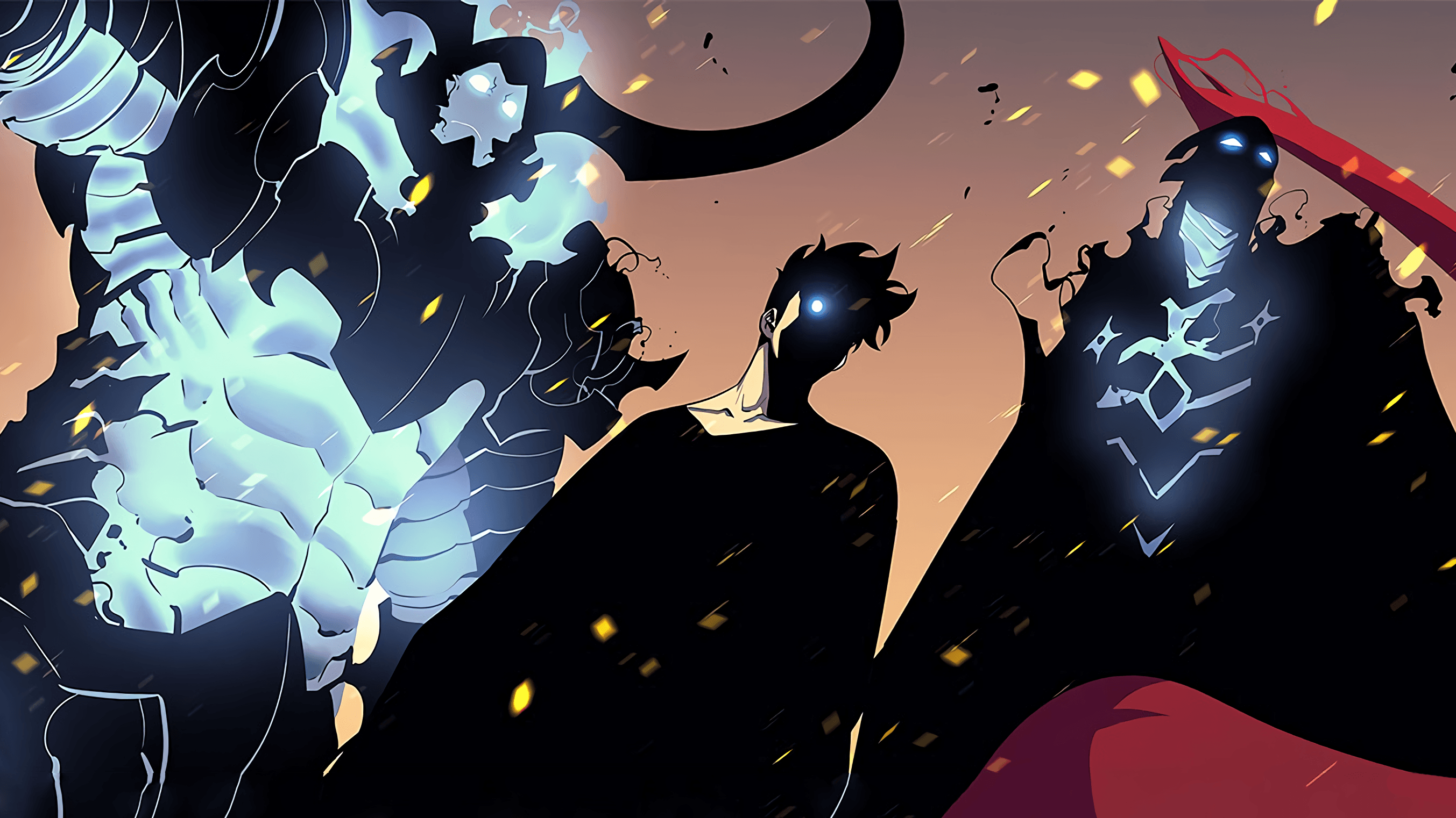 Sung Jin-Woo con ombre armate, Solo Leveling, 2706x1522 2K, Desktop