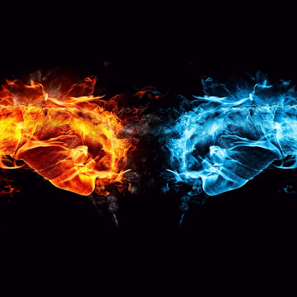 Fumo fuoco e ghiaccio, 960x960 HD, Laptop