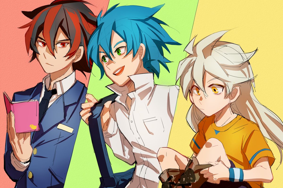 Tre personaggi anime colorati, 1200x800 HD, Desktop