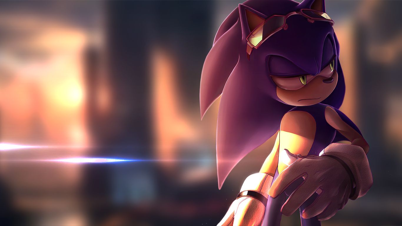 Sonic The Hedgehog anime style, 1366x768 720p, iMac