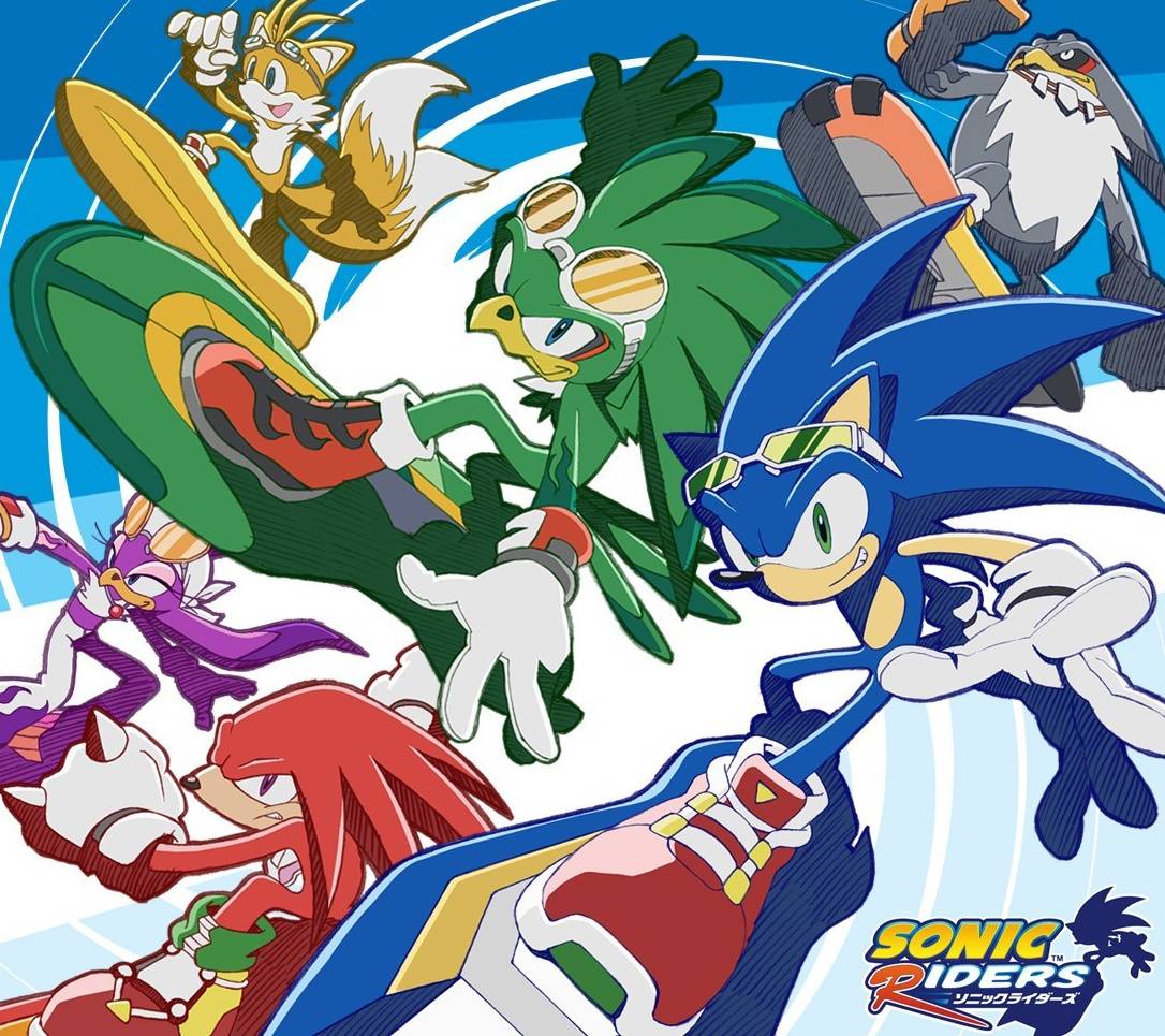 Sonic Riders personaggi su tavole, 1086x965 HD, PC
