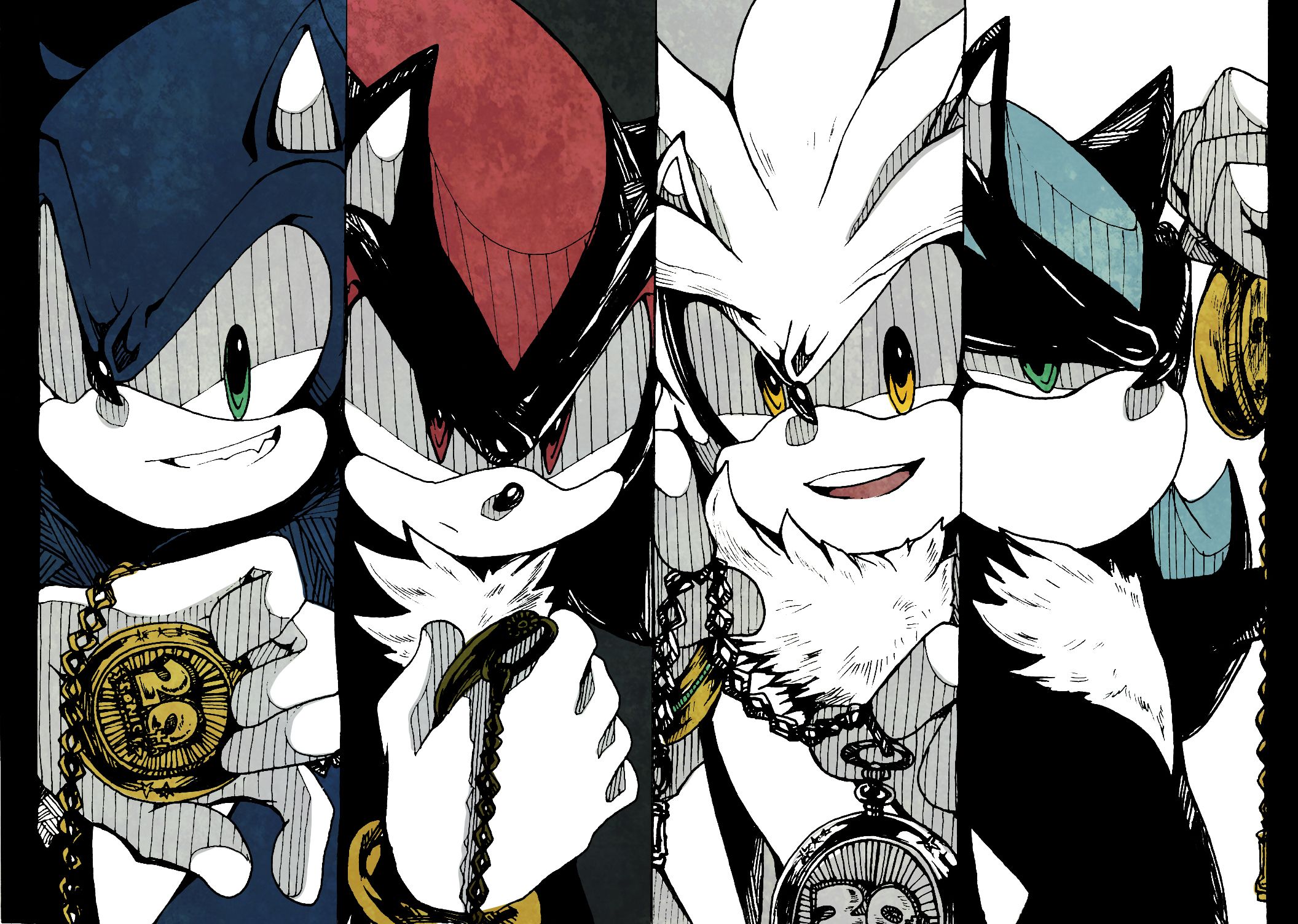 Sonic Shadow Silver personaggi anime, Sega, 2112x1504 Hi-Res, Desktop