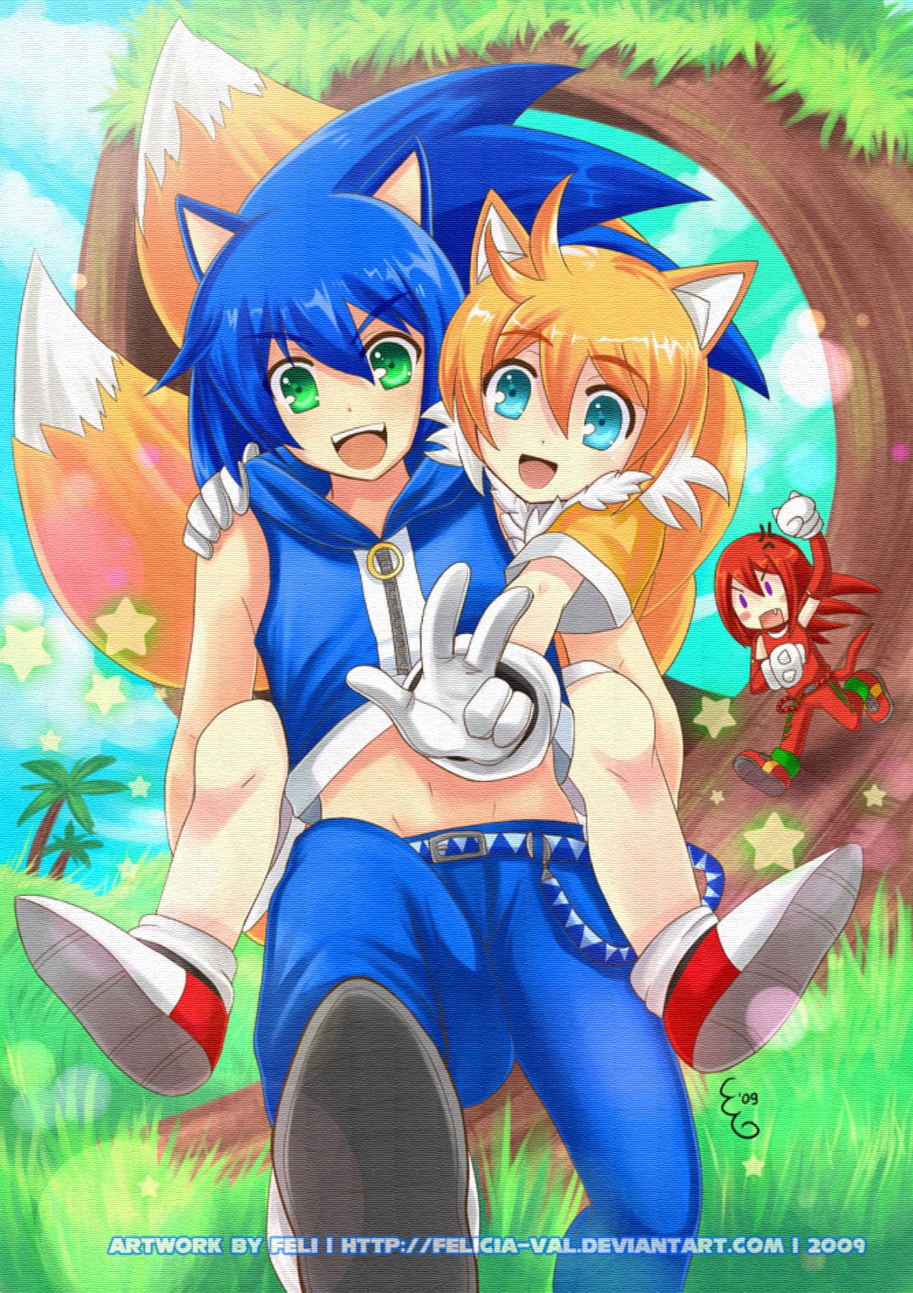 Sonic e Tails stile anime, 1334x1888 Full HD Verticale, Google Pixel