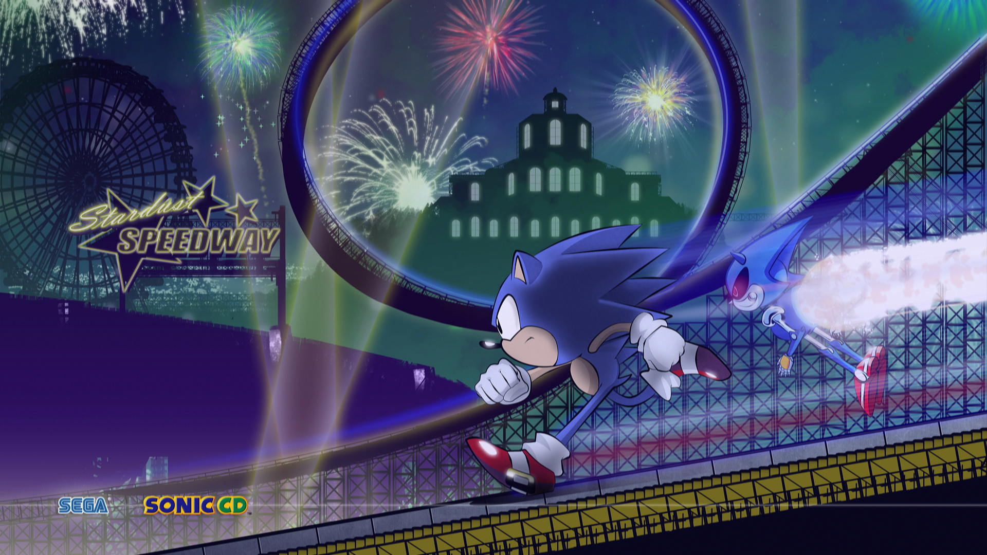 Sonic il riccio, Speedway notturno, riccio blu, 1920x1080 Full HD 1080p, Laptop