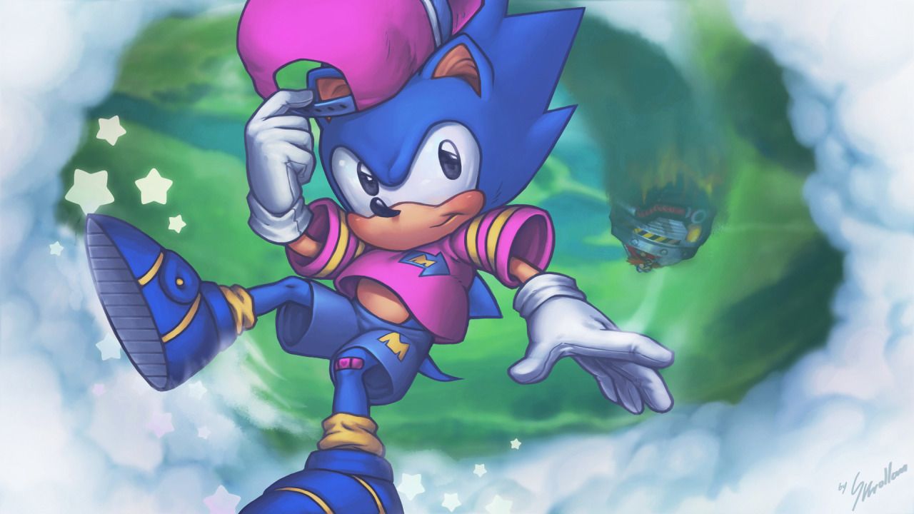Sonic the Hedgehog anime style, 1280x720 HD, Desktop