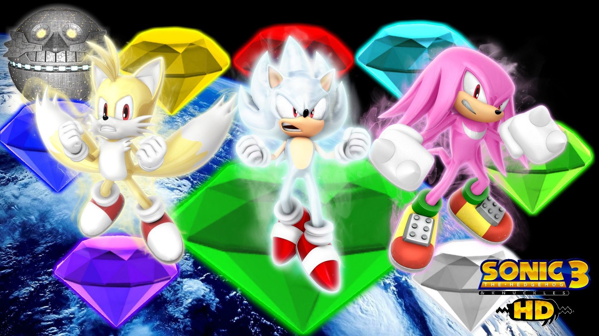 Sonic, Tails e Amy con smeraldi, 1920x1080 Full HD, Desktop