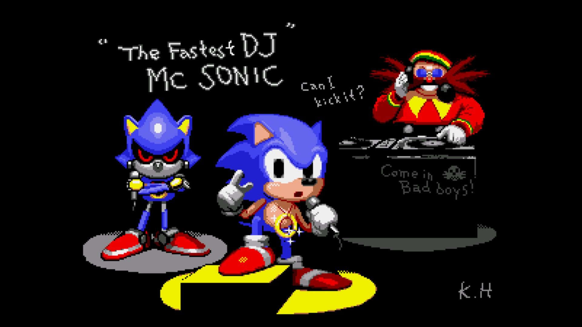 Sonic e Metal Sonic DJ, Eggman, 1920x1080 1080p, PC