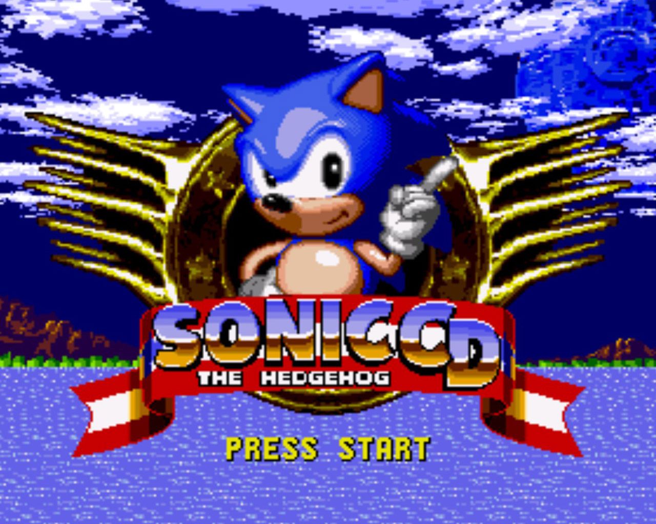 Sonic CD schermata titolo, 1280x1024 720p, Laptop