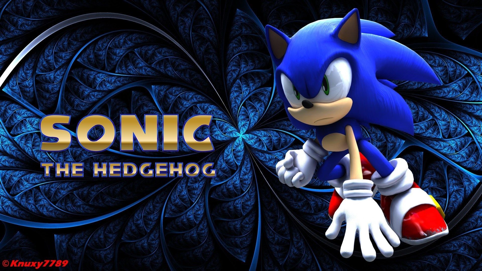 Sonic The Hedgehog logo blu, 1920x1080 1080p, PC Desktop