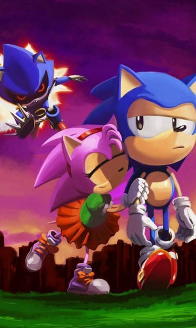 Sonic, Amy e Metal Sonic, 768x1280 Verticale, Telefono