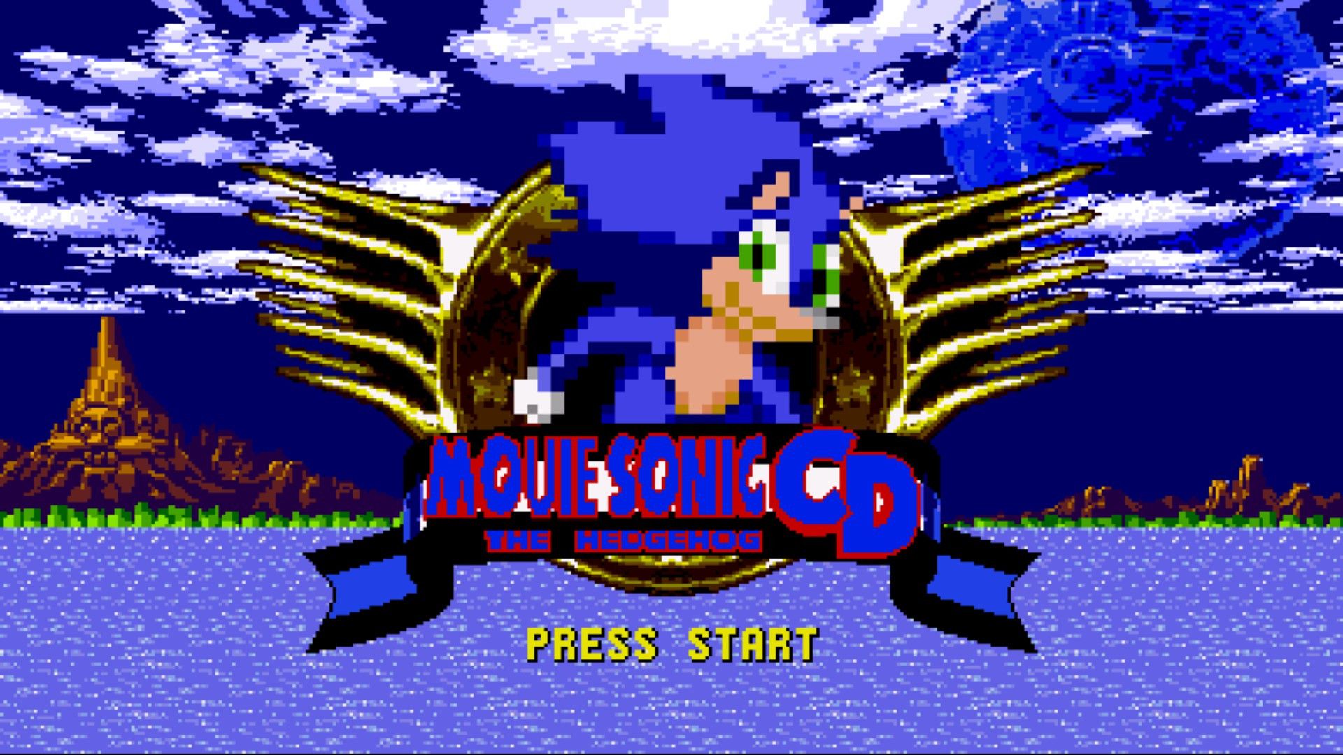 Sonic CD schermata titolo pixel art, 1920x1080 1080p, PC