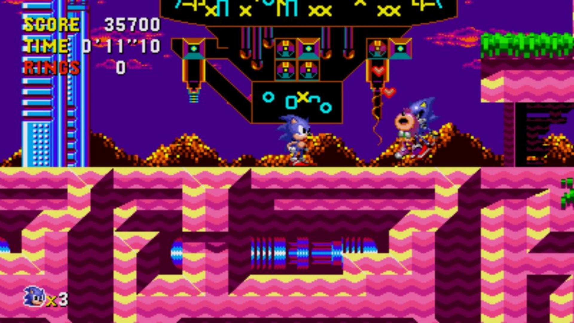 Sonic CD gameplay screenshot, 1920x1080 Full HD 1080p, Desktop