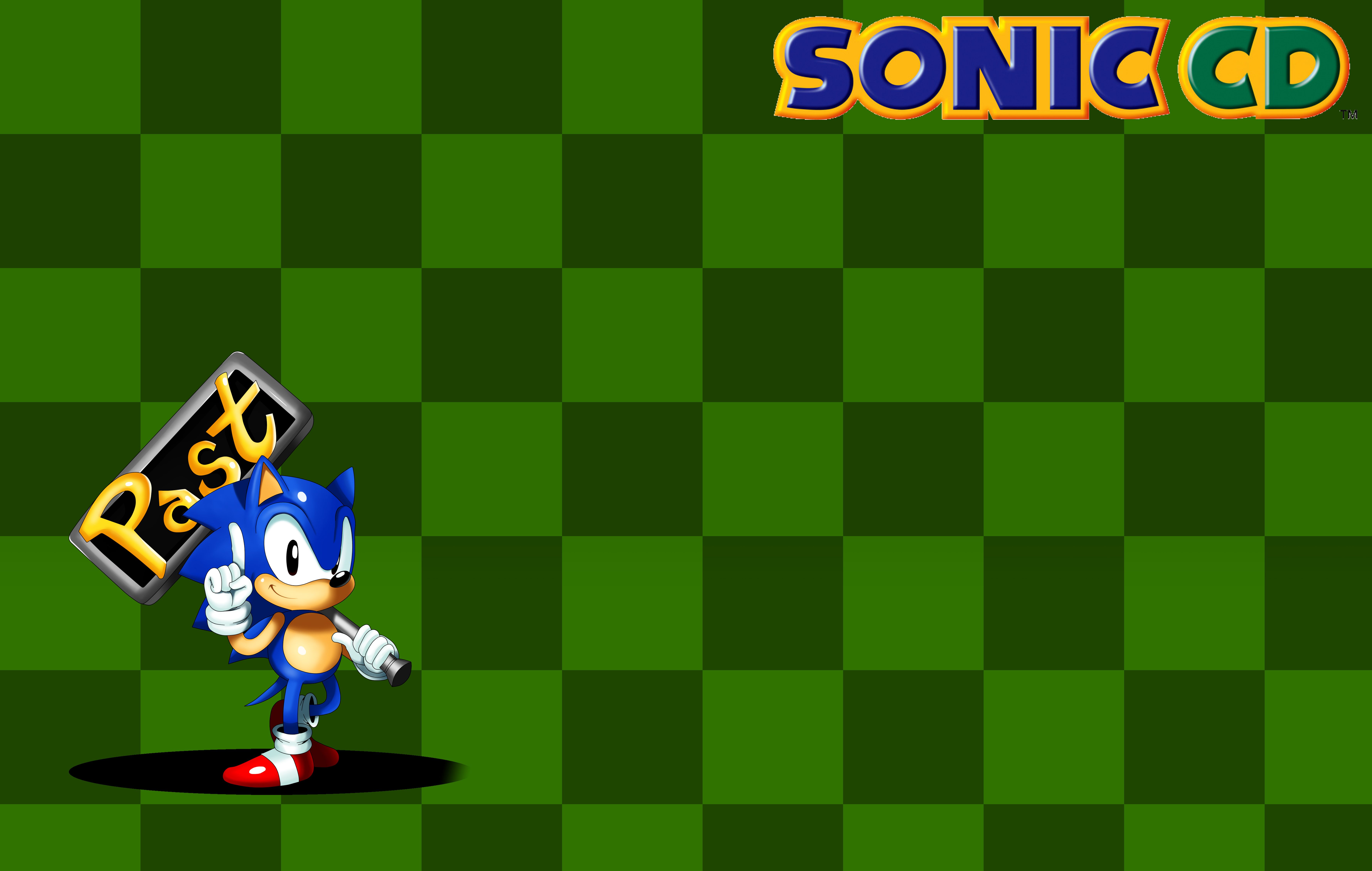 Sonic CD scacchiera verde, 7118x4523 4K Ultra HD, Monitor 4K