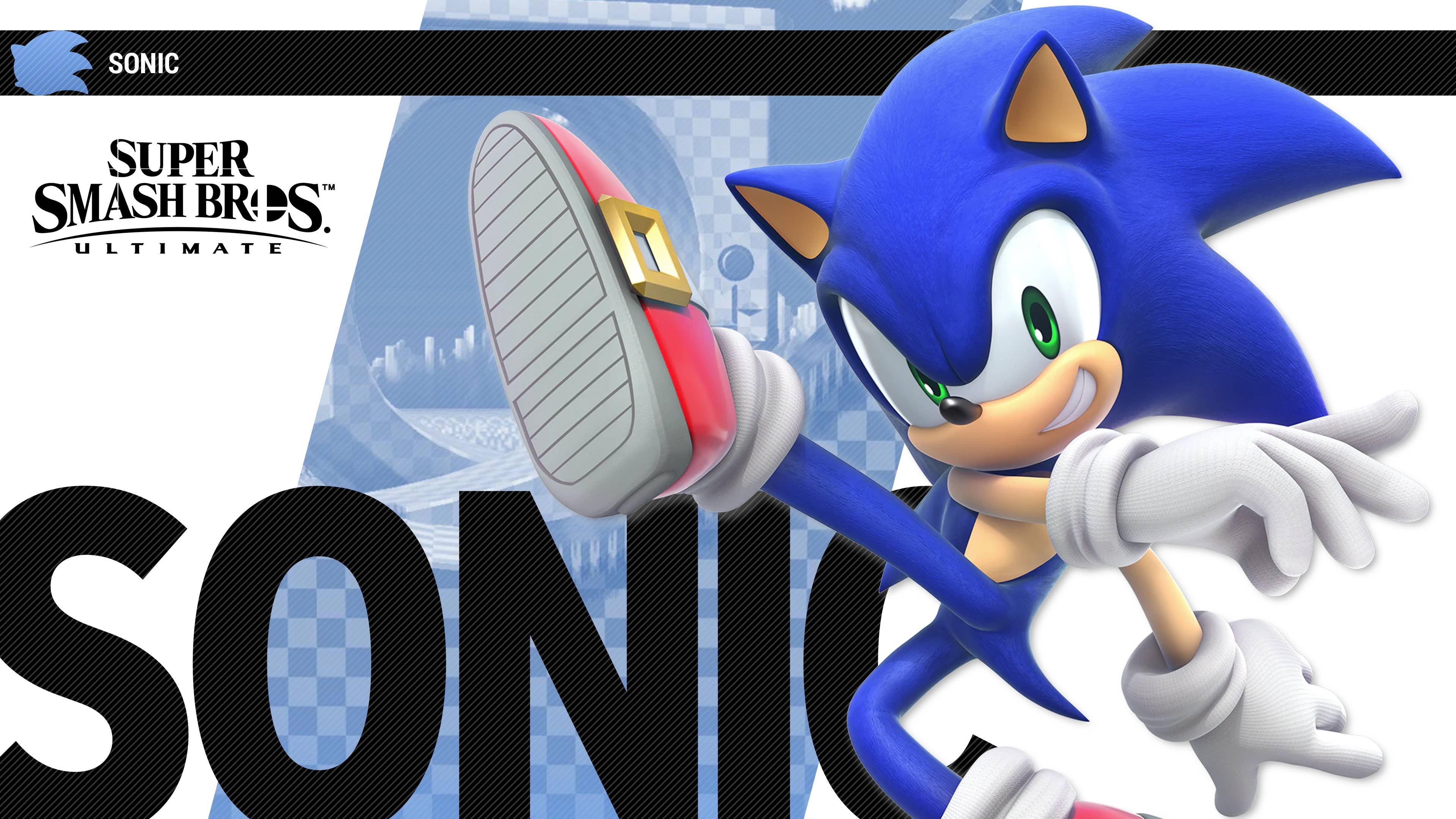 Sonic in Super Smash Bros, 3840x2160 UHD, PC 4K
