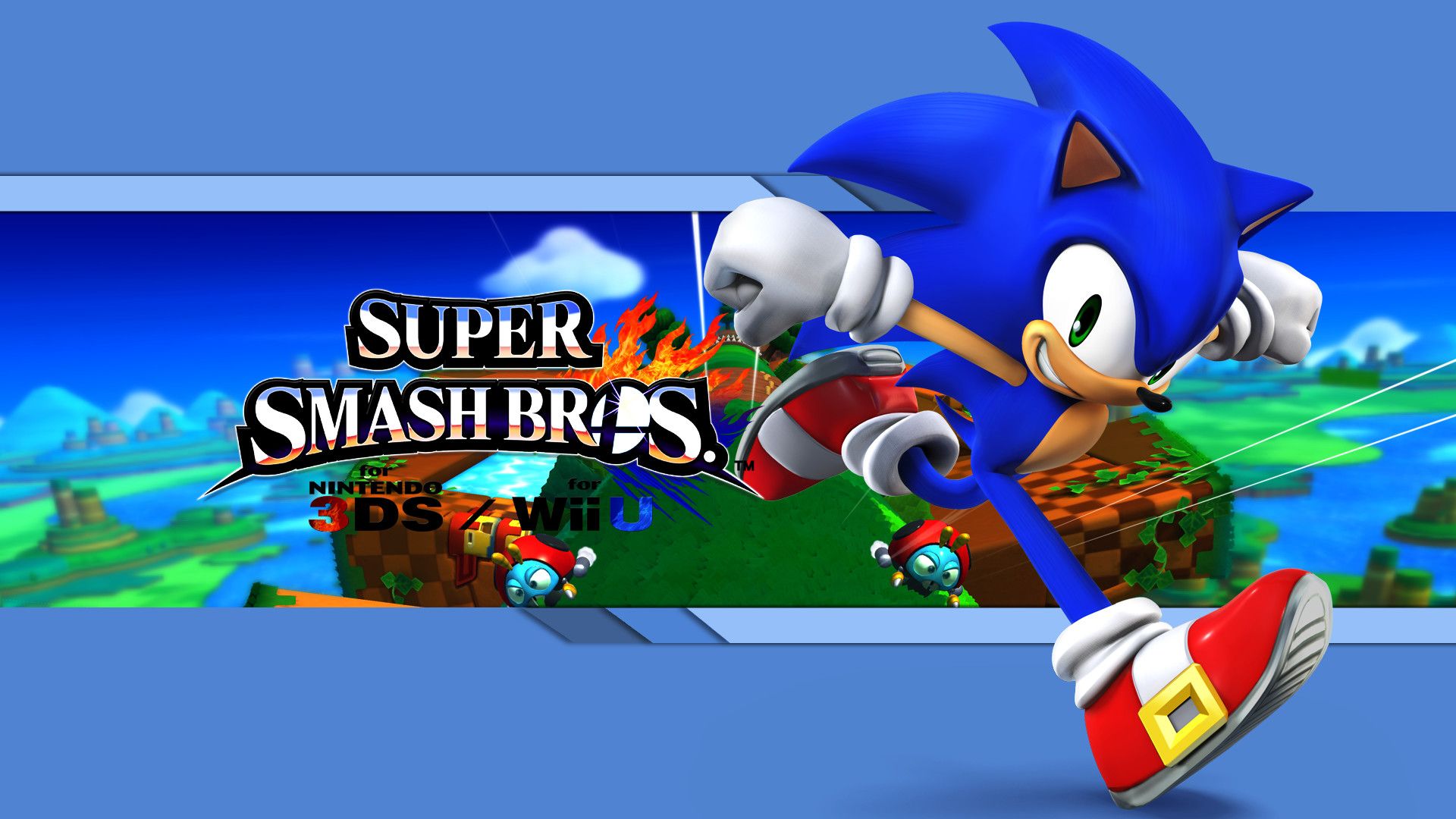 Sonic in Super Smash Bros, 1920x1080 Full HD, PC