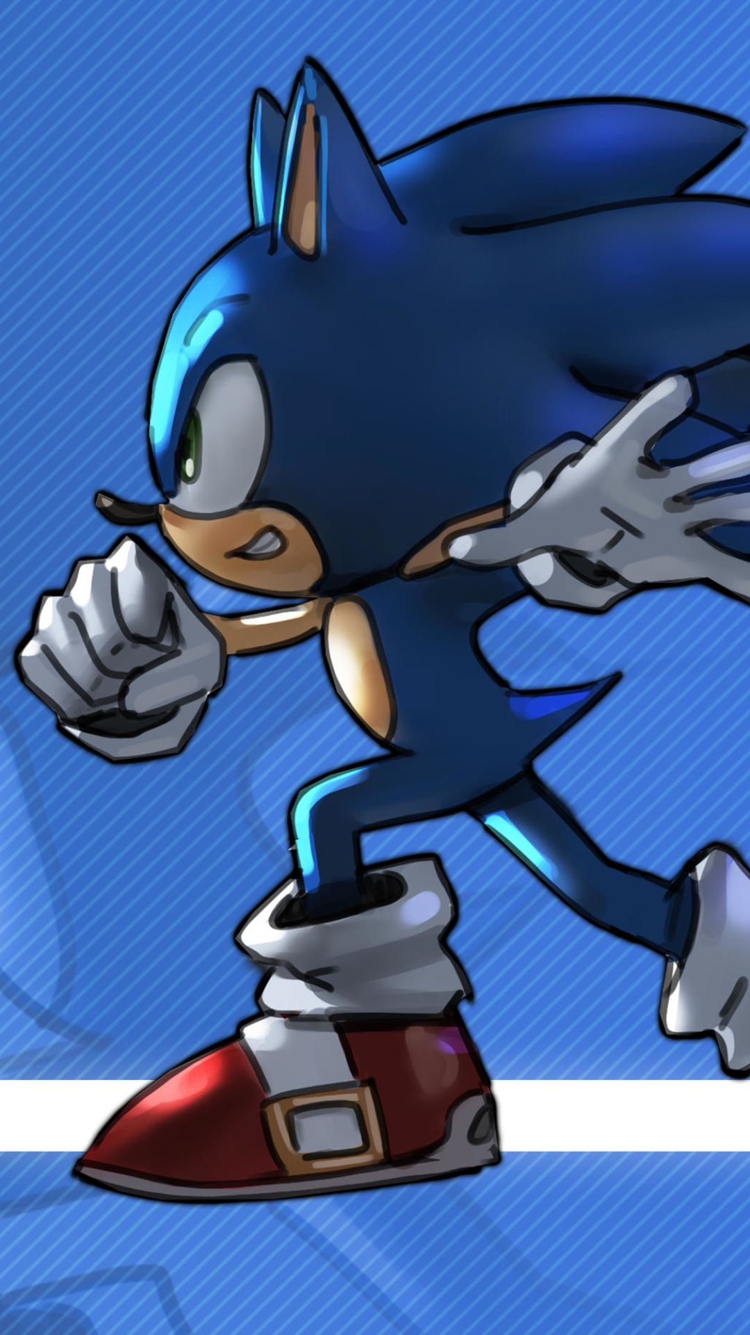 Sonic corre in Smash Bros, 1080x1920 Full HD Verticale, Smartphone