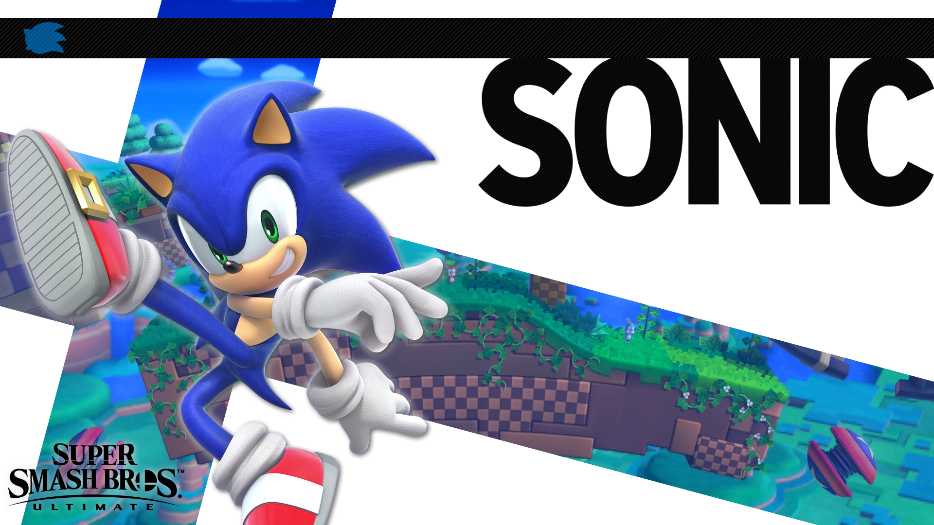 Sonic in Super Smash Bros, 1920x1080 Full HD, PC Desktop