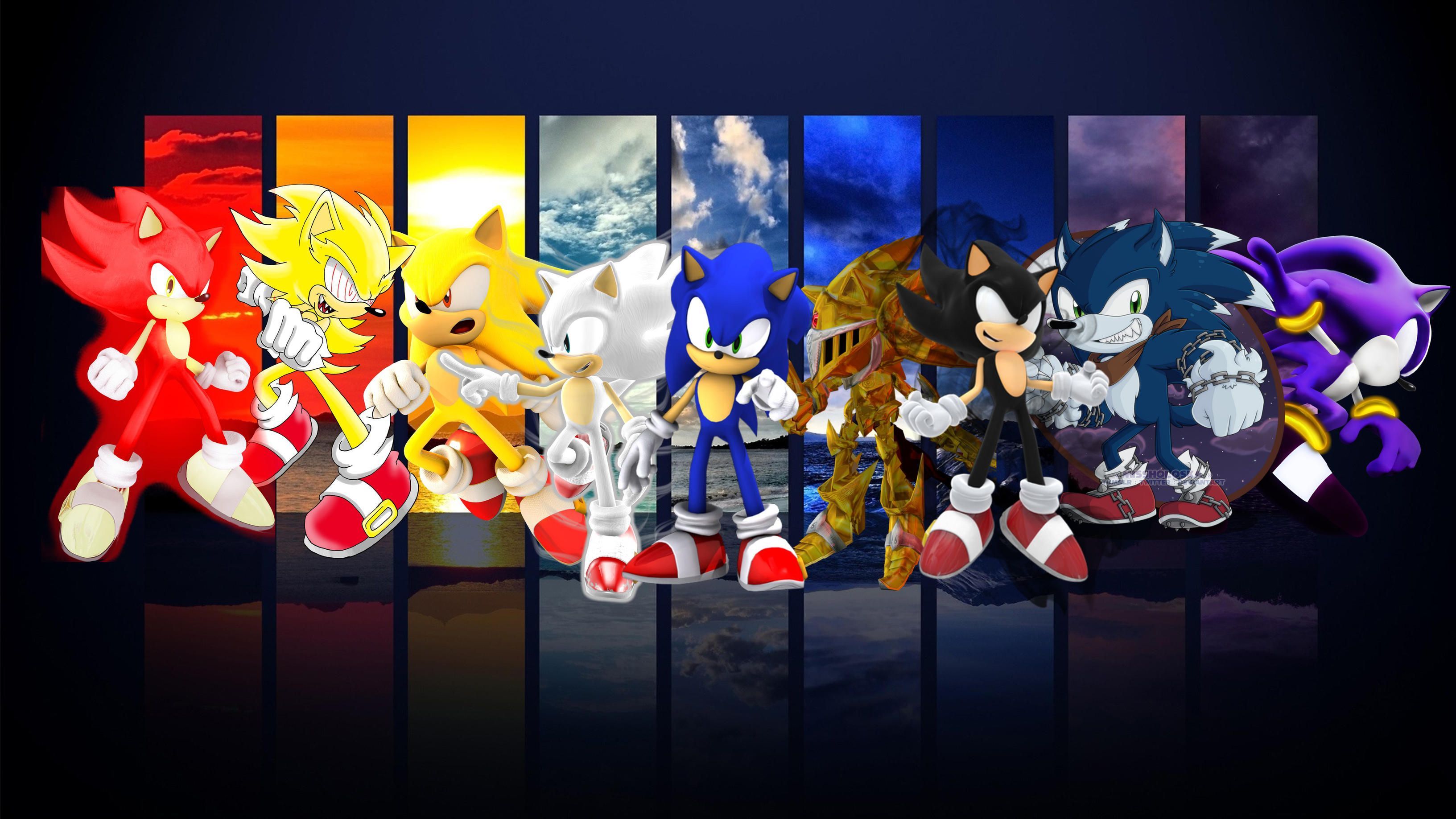 Sonic diverse forme personaggi, 3265x1837 2K, Desktop