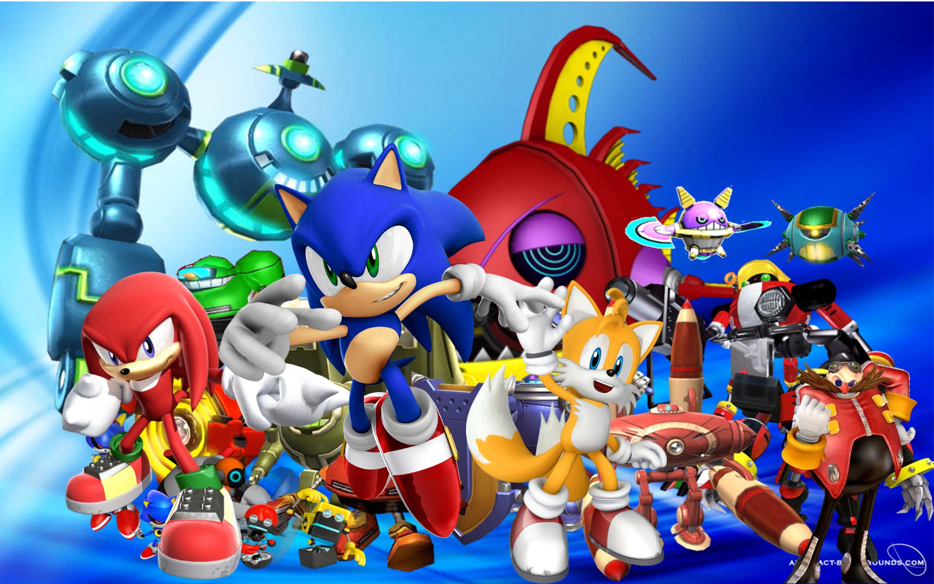 Sonic e personaggi videogioco, 1920x1200 WUXGA, Desktop