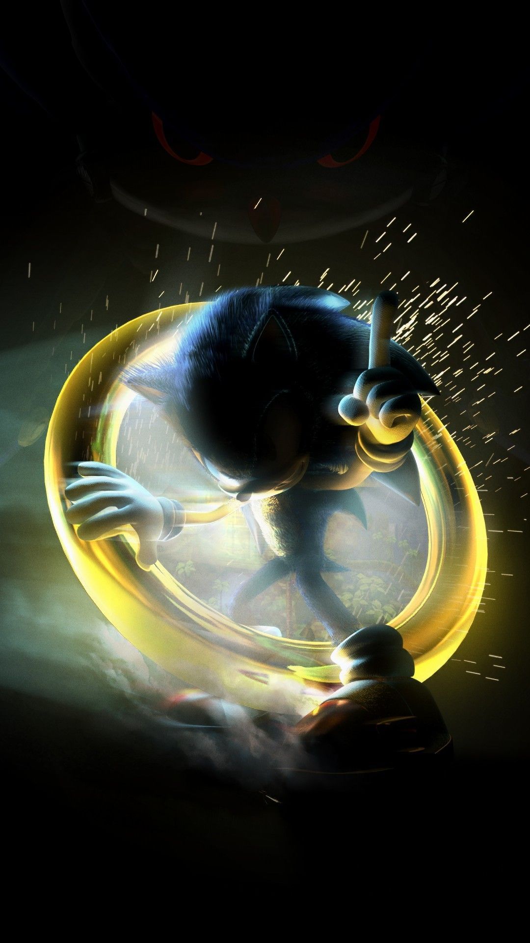 Sonic con anello dorato, 1080x1920 Full HD Verticale, iPhone