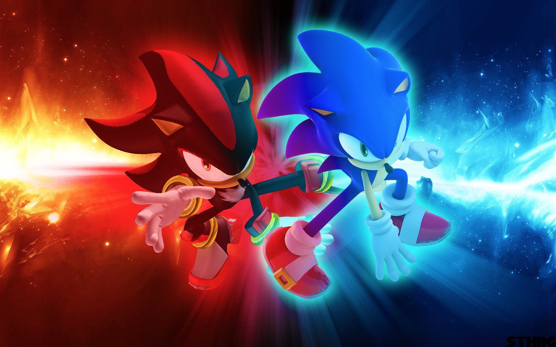 Sonic e Shadow the Hedgehog, riccio blu, 1920x1200 Full HD+ WUXGA, PC