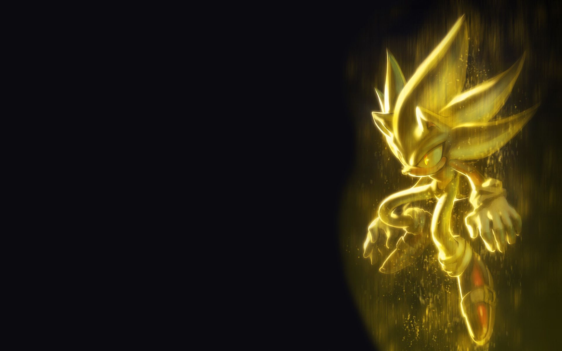 Super Sonic dorato sfondo scuro, 1920x1200 Full HD+, Laptop