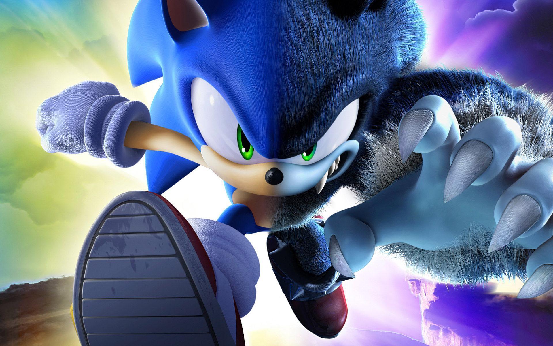 Sonic e forma lupo, Sega, 1920x1200 Full HD+, Desktop