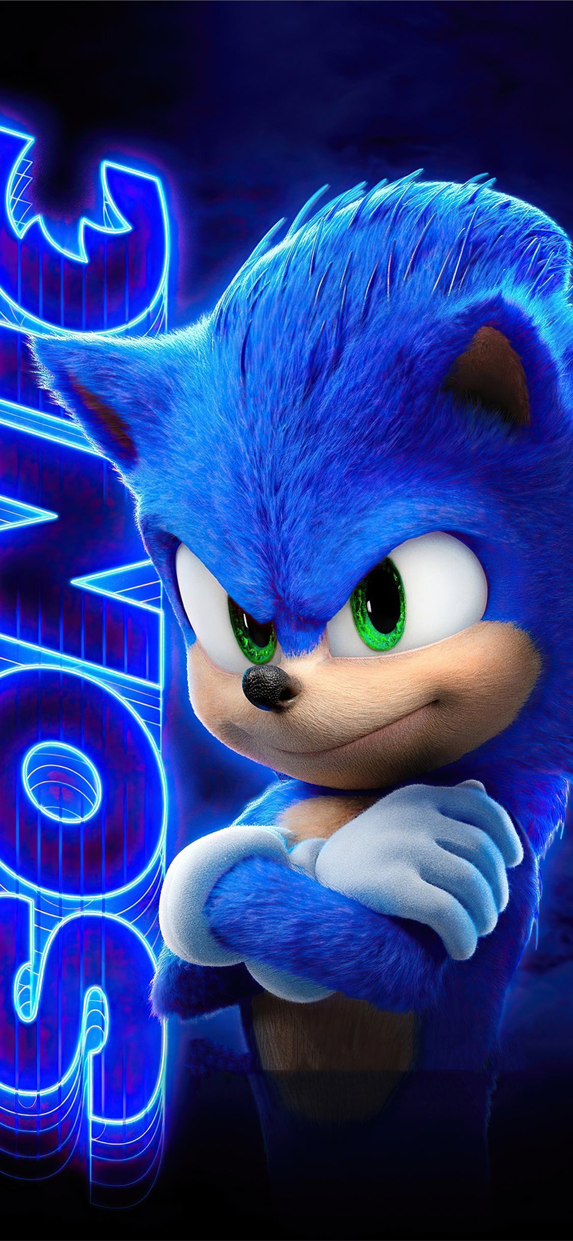 Sonic the Hedgehog personaggio blu, 1125x2436 Verticale, iPhone