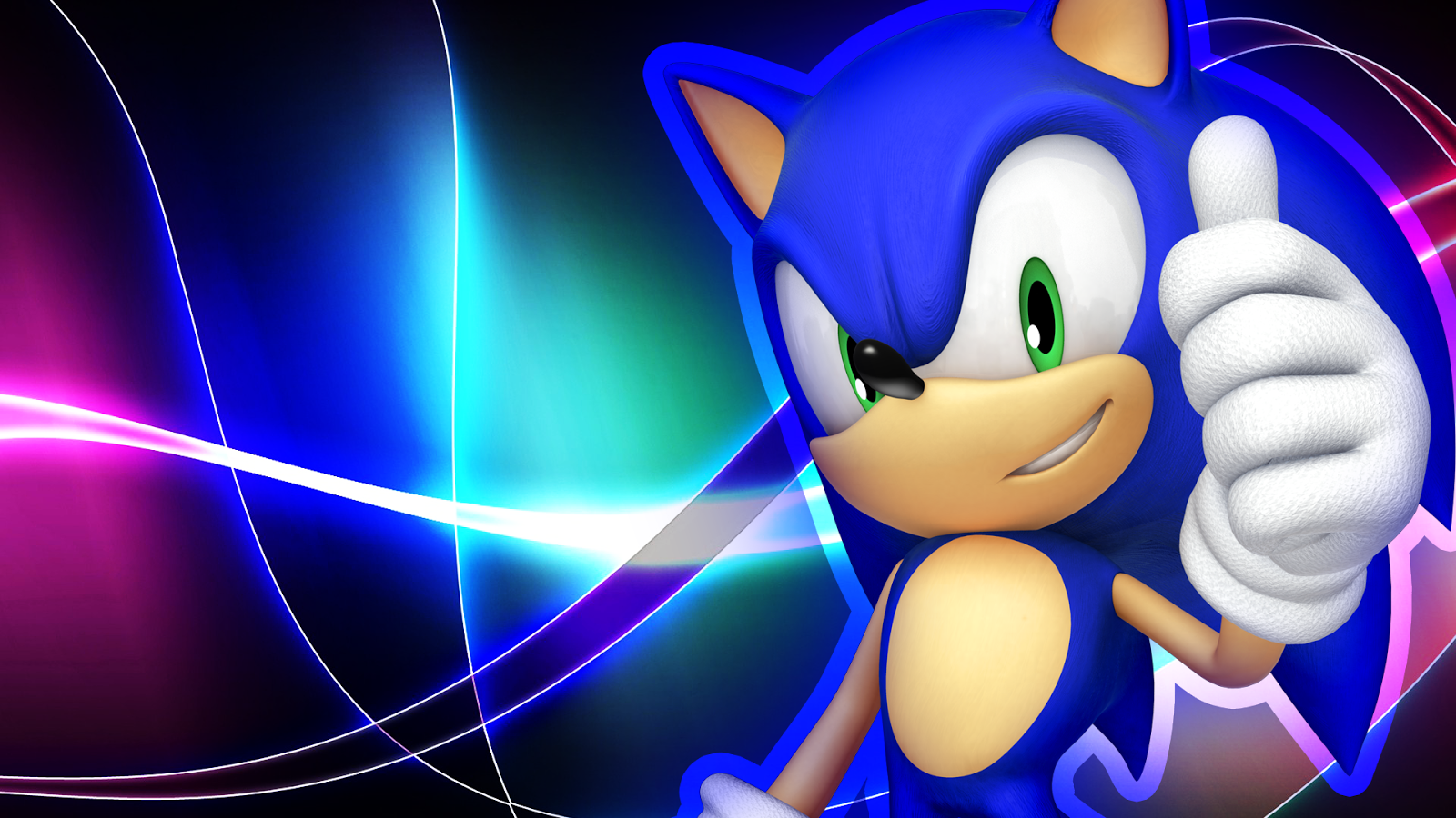 Sonic pollice in su, 1600x900 HD Ready, PC