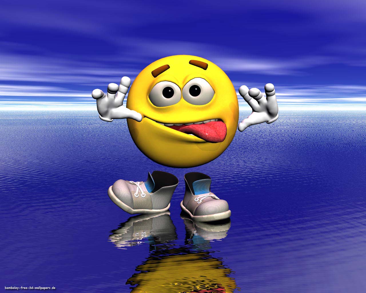 Faccina 3D gialla sorridente, 1280x1024 HD, Desktop