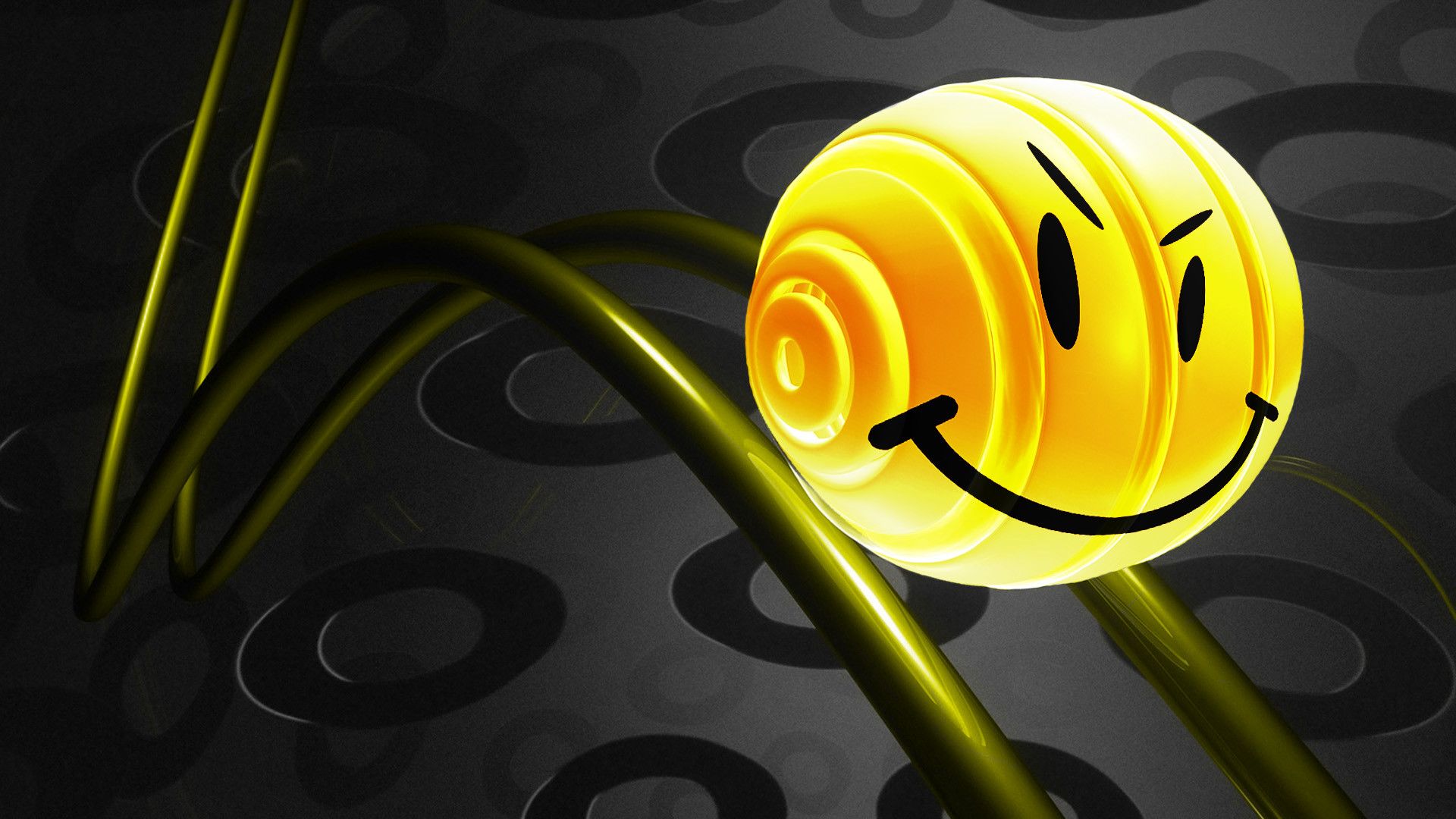 Faccina sorridente 3D gialla, 1920x1080 Full HD 1080p, PC