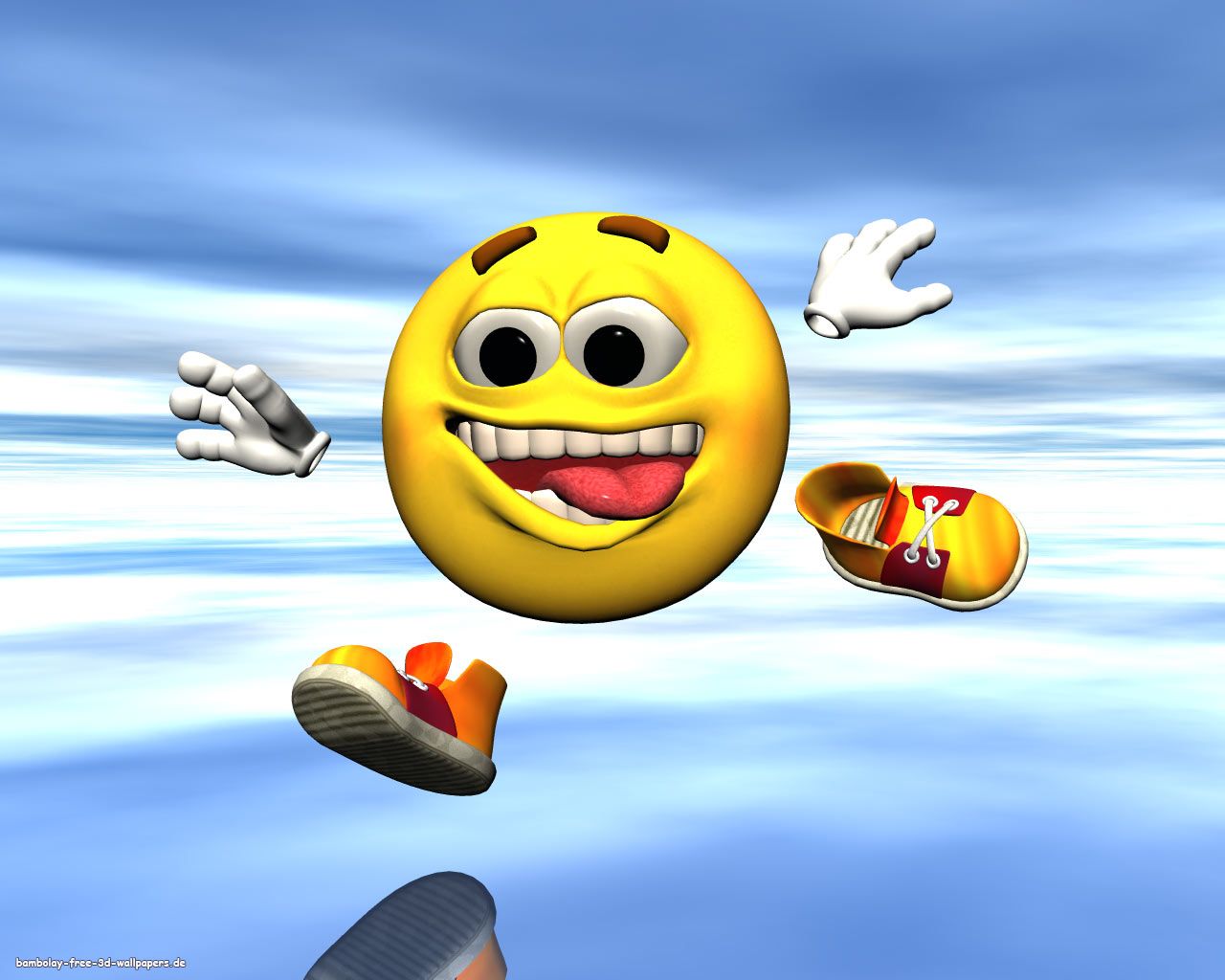 Faccina sorridente con aureola 3D, 1000x1000 HD, Desktop