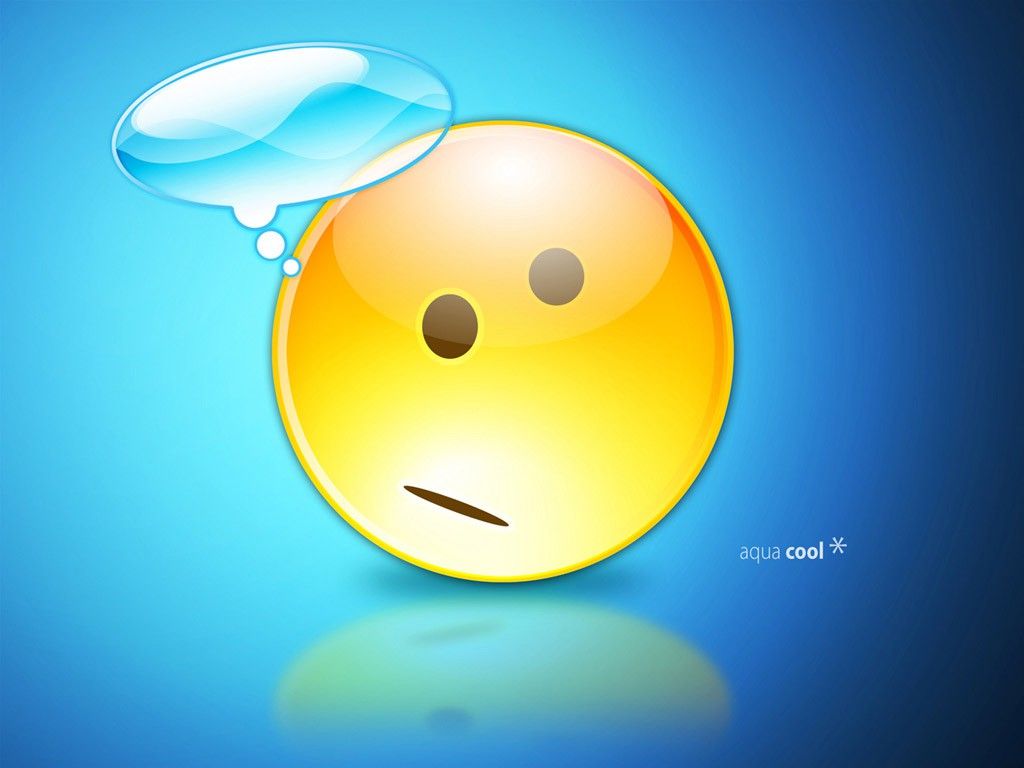 Emoji 3D pensieroso giallo, 1024x768 HD, PC