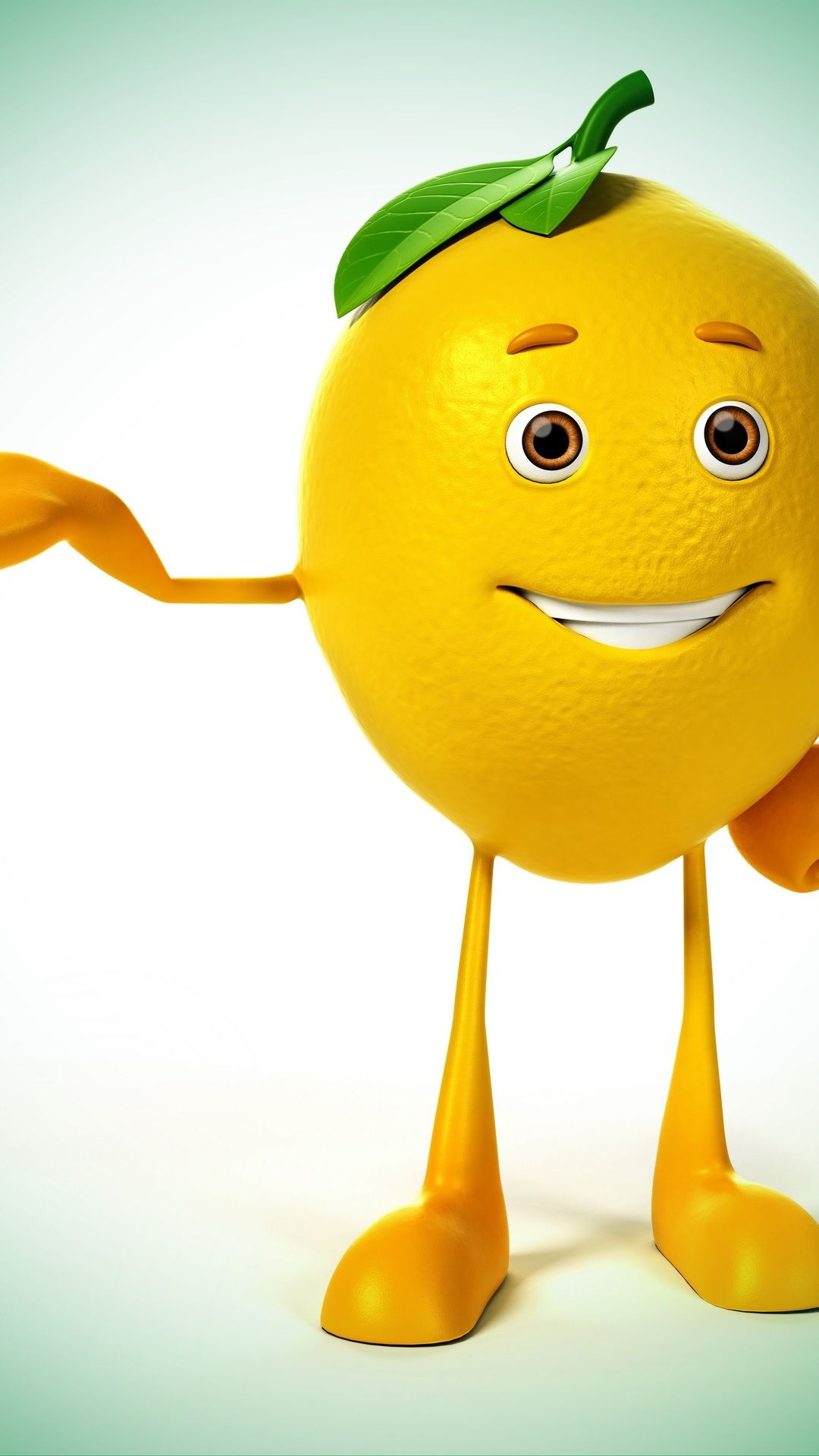 Limone sorridente 3D cartoon, 1080x1920 Full HD Verticale, iPhone