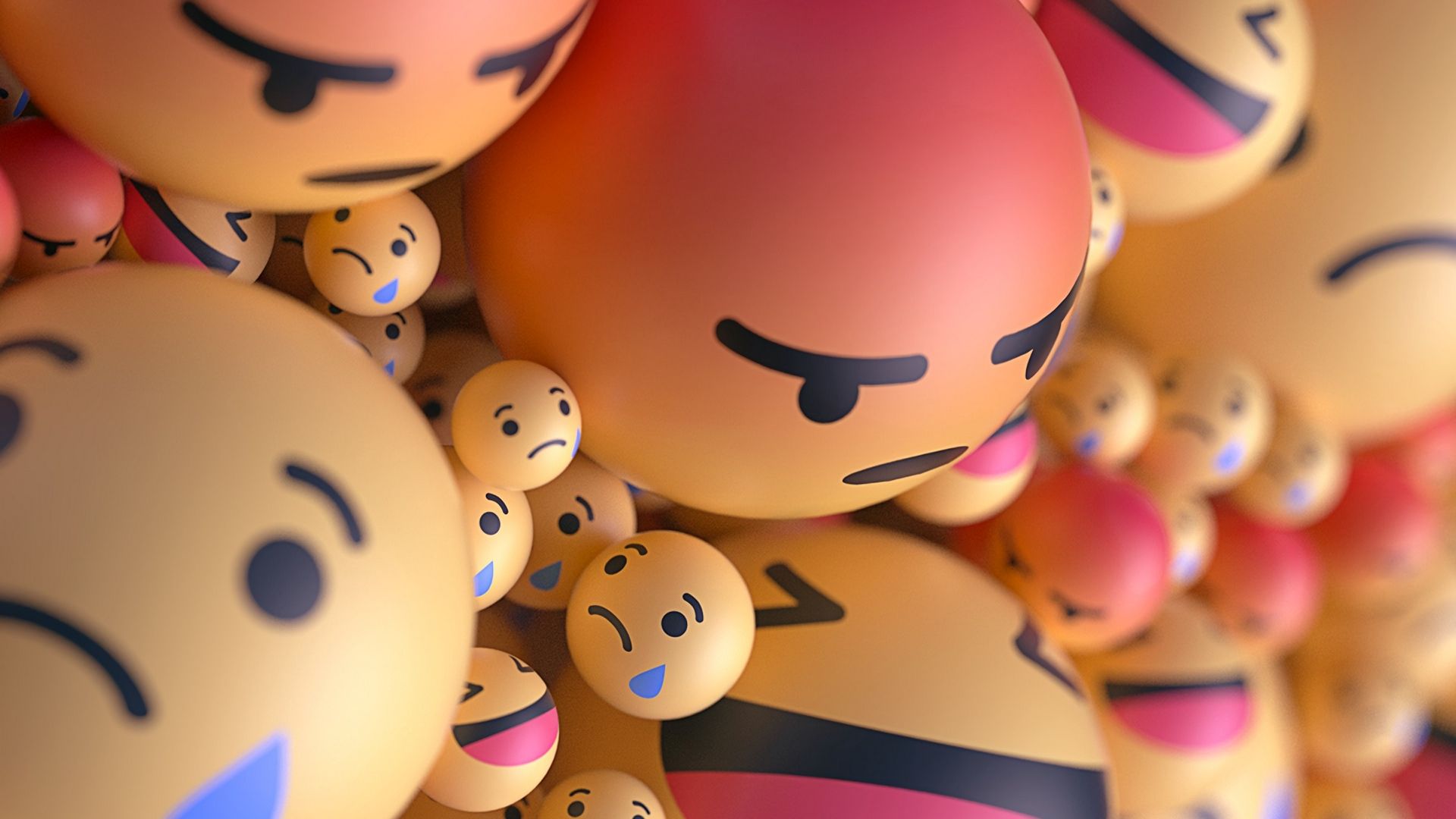 Palline emoji 3D sorrisi, 1920x1080 Full HD 1080p, Desktop