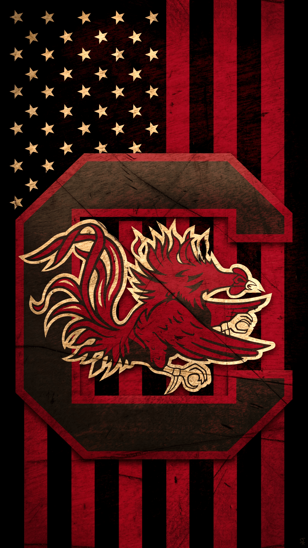 Logo South Carolina Gamecocks bandiera, 1080x1920 Verticale, Realme