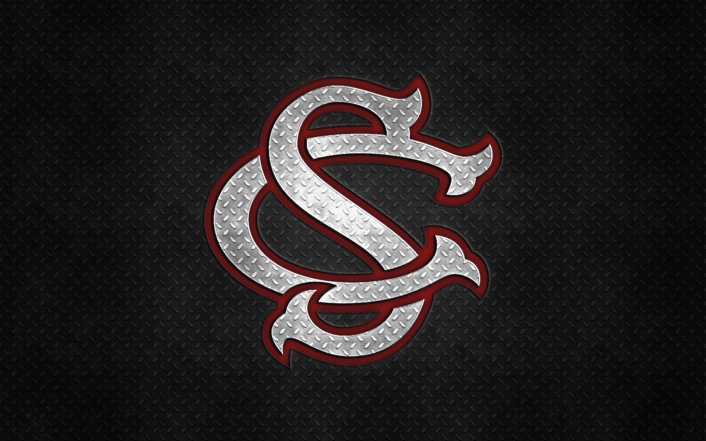 Logo South Carolina Gamecocks metallico, 1440x900 HD, MacBook Air