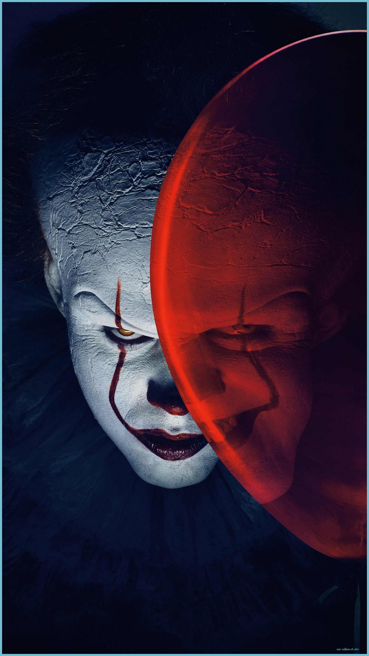 Pennywise clown viso rosso, 1237x2201 Full HD Verticale, iPhone
