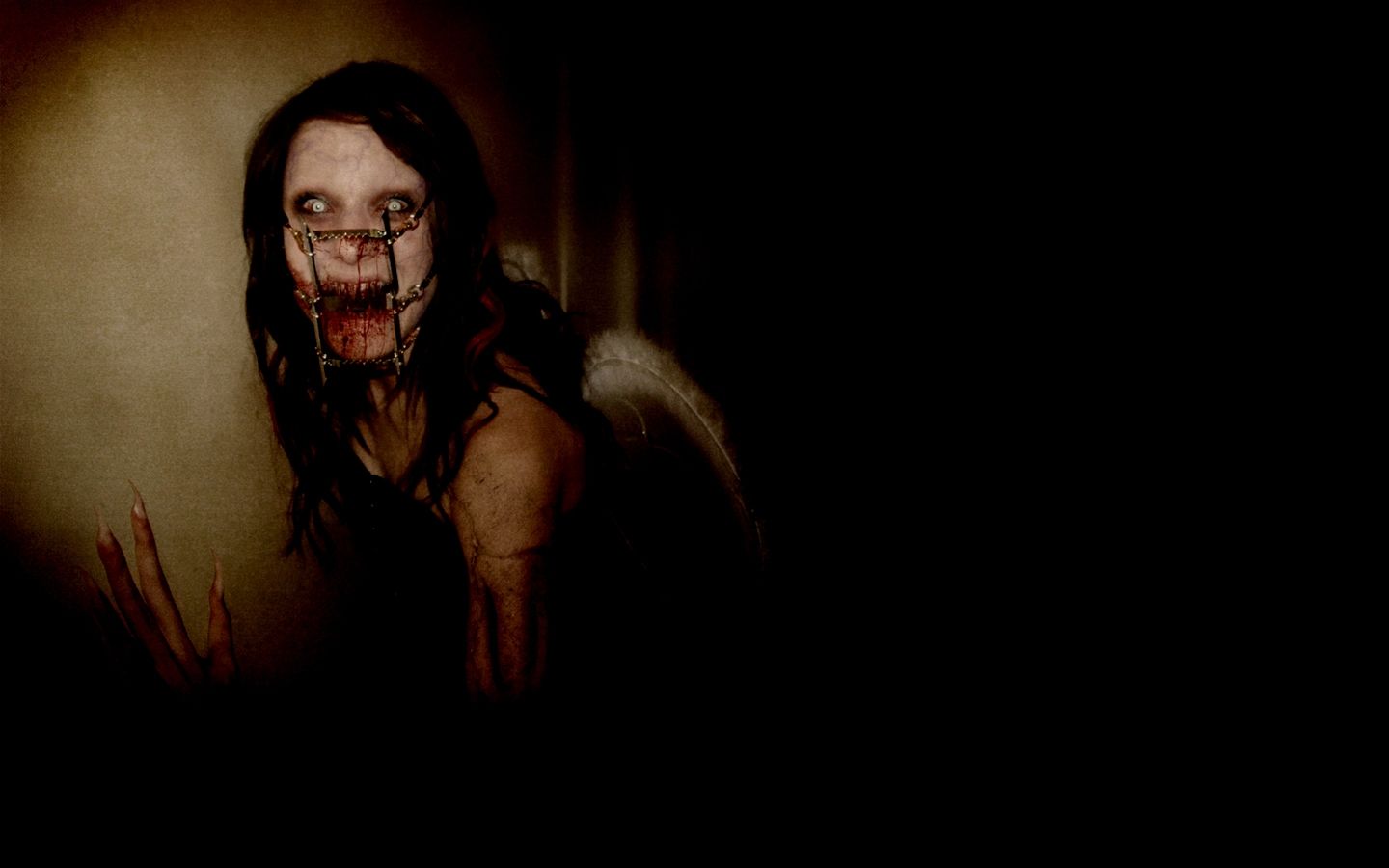 Donna zombie inquietante buio, 1440x900 HD, Desktop