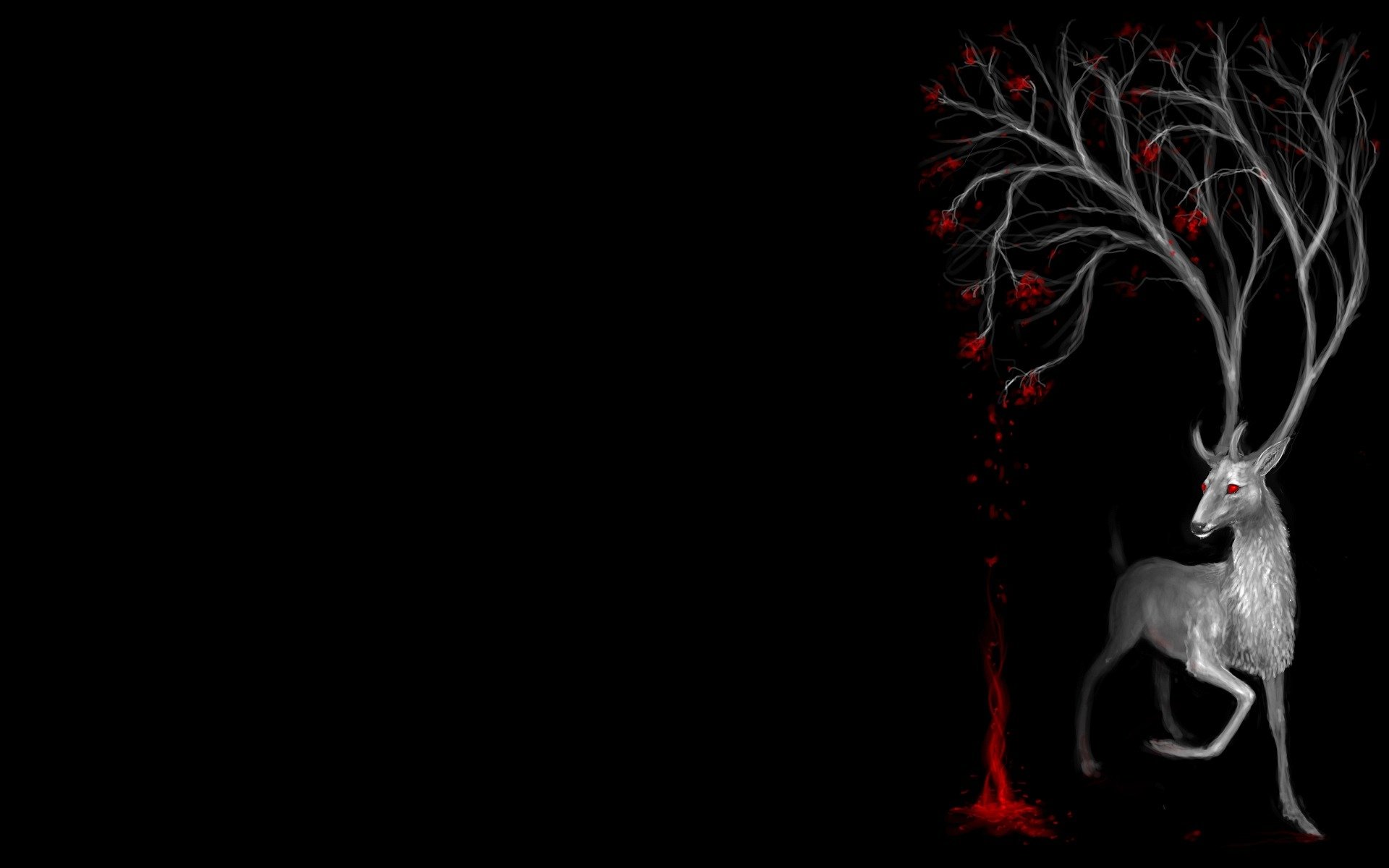 Cervo con corna sanguinanti, 1920x1200 WUXGA, PC Desktop