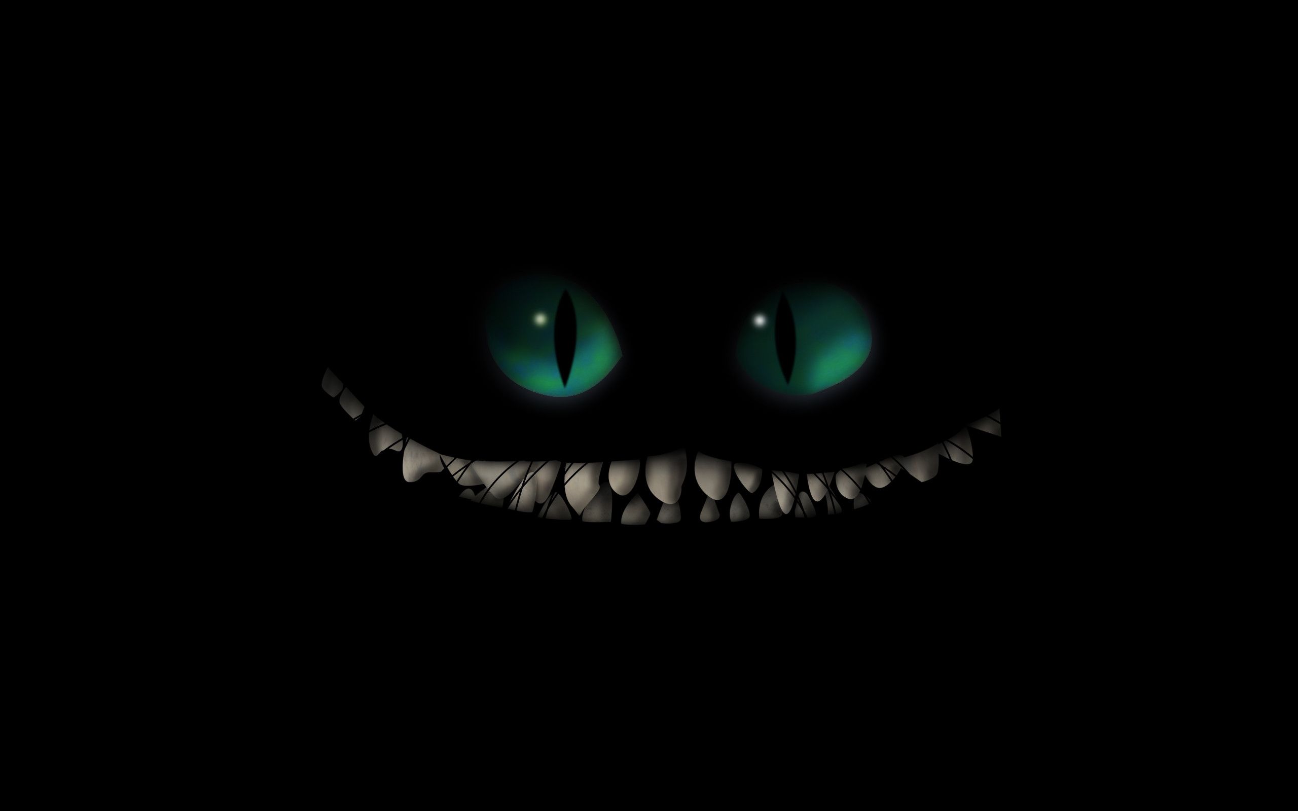 Occhi verdi sorriso gatto Cheshire, 2560x1600 WQXGA, PC Desktop