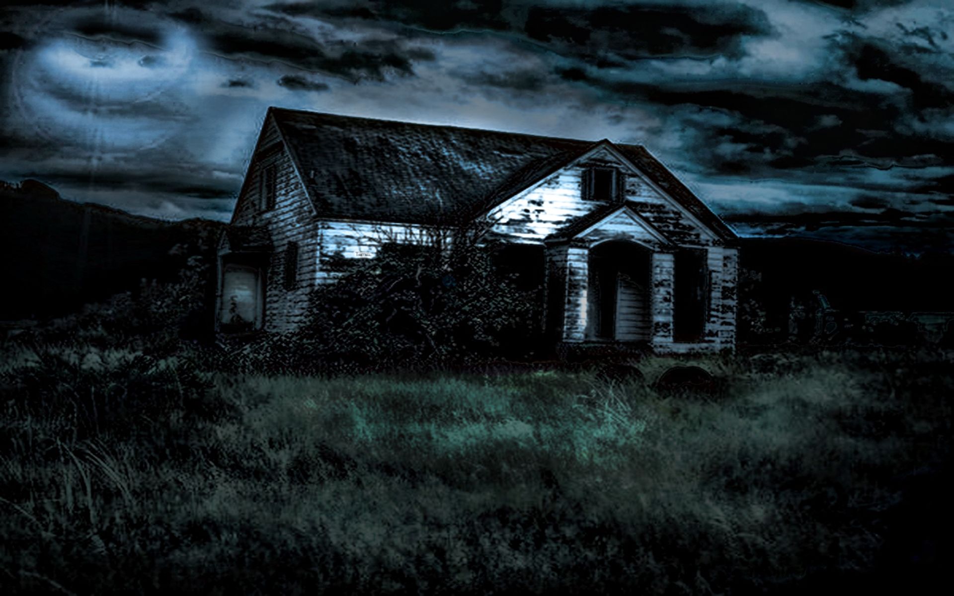 Casa abbandonata inquietante notte, 1920x1200 Full HD+, Desktop