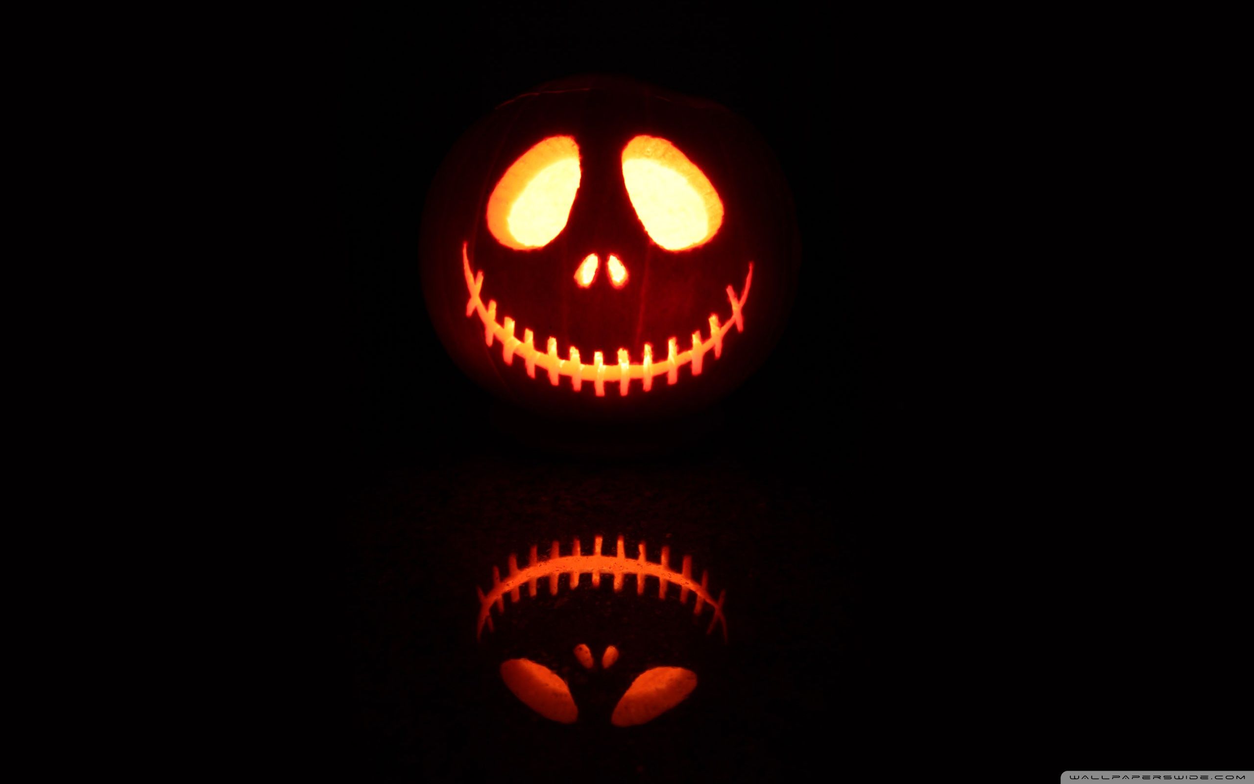 Zucca di Halloween illuminata spaventosa, 2560x1600 2K, Desktop