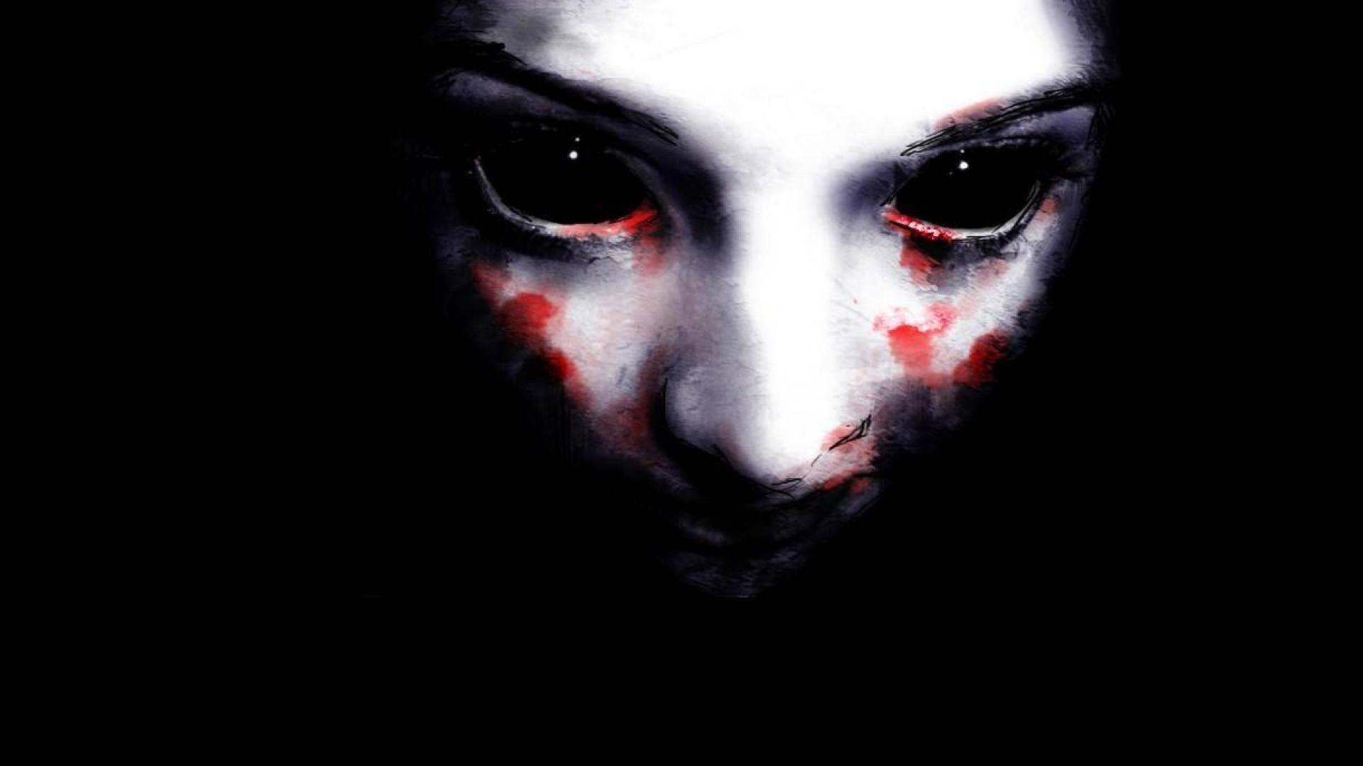 Volto spettrale sanguinante nel buio, 1920x1080 Full HD 1080p, PC
