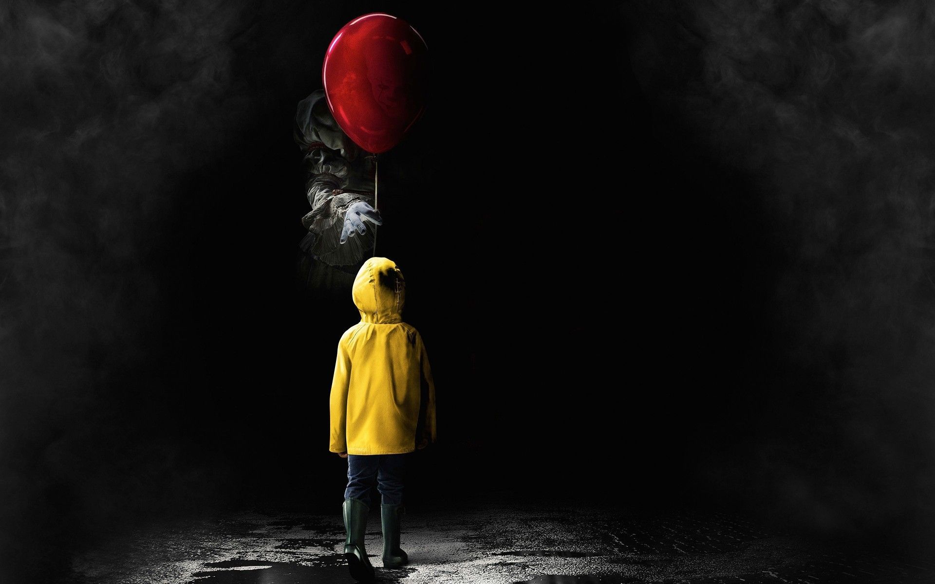 Bambino con impermeabile giallo, palloncino IT, 1920x1200 WUXGA, Desktop
