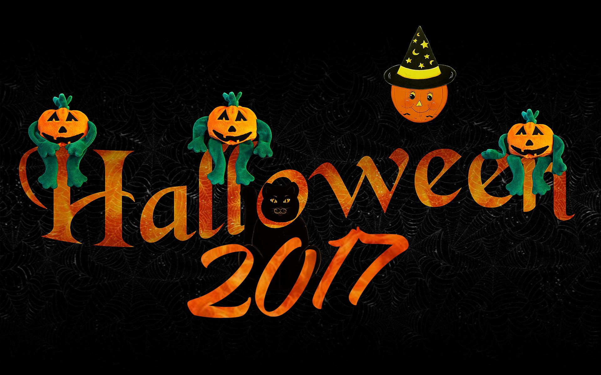 Zucche Halloween 2017 testo, 1920x1200 WUXGA, Laptop