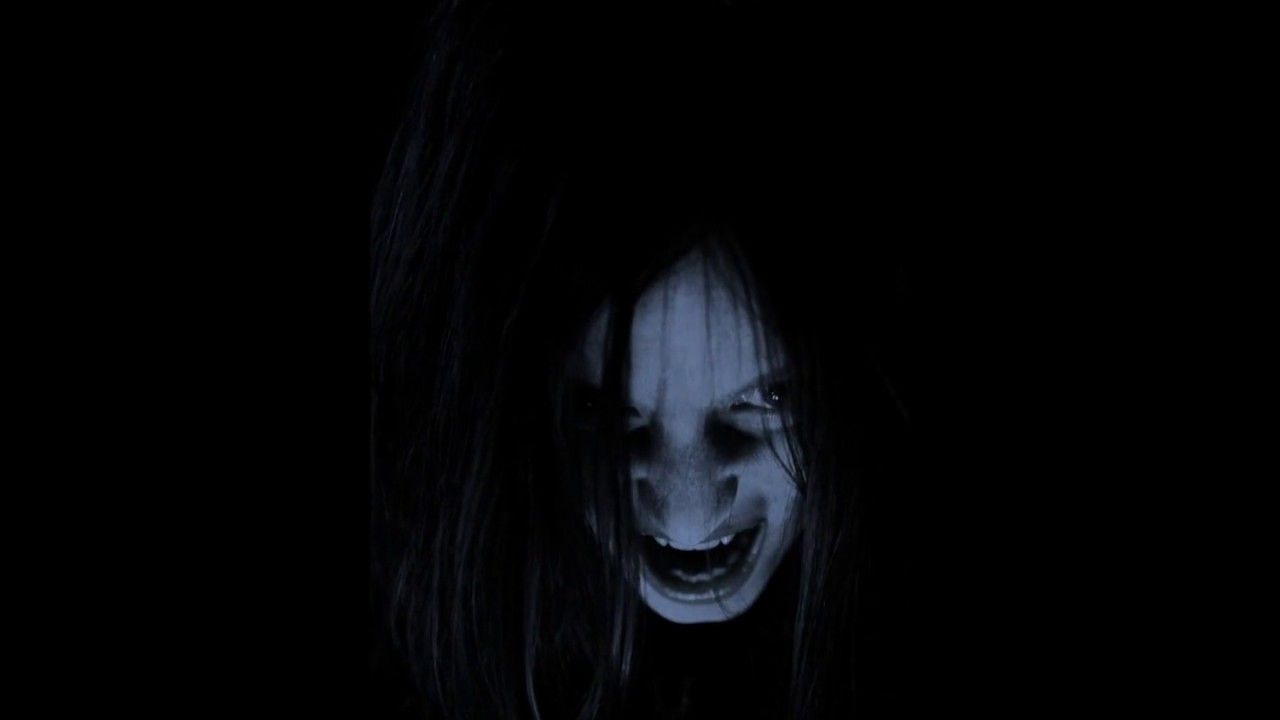 Volto spettrale sorridente nel buio, 1280x720 HD, Desktop