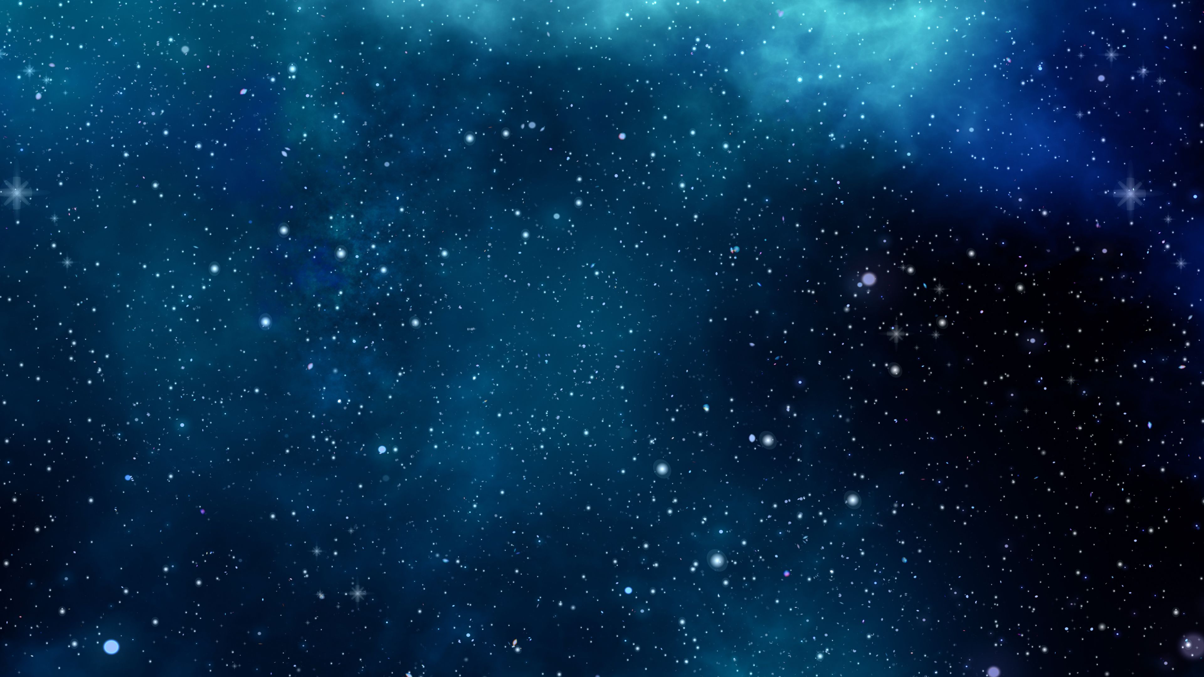 Nebulosa blu con stelle, 3840x2160 4K Ultra HD, Monitor 4K