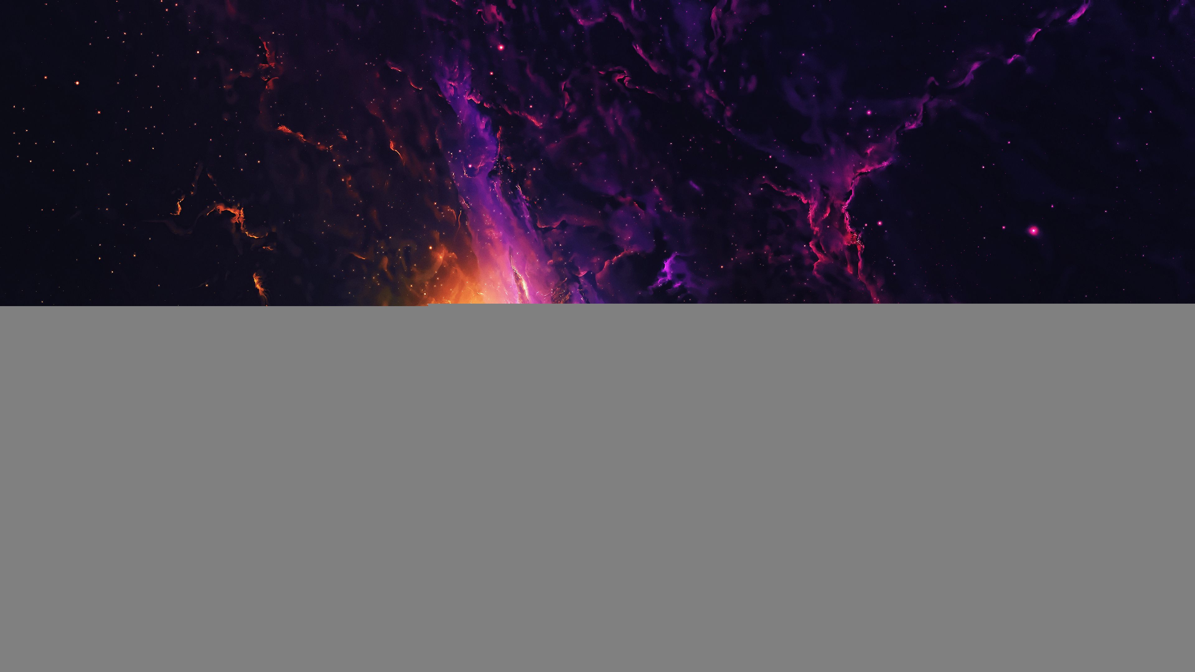 Nebulosa viola e arancione spazio, 3840x2160 4K, Desktop 4K